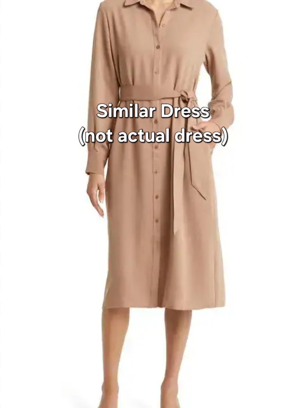 DKNY Maxi Shirt Dress In Taupe